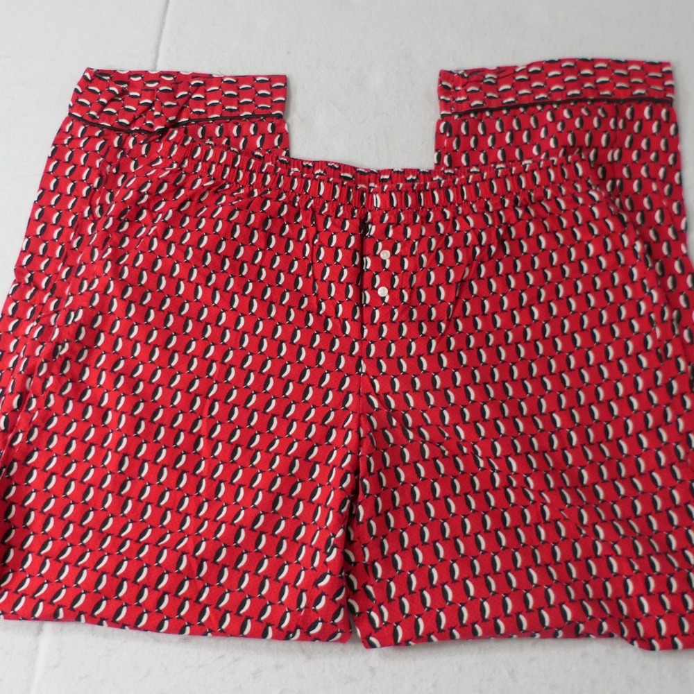Victoria's‎ Secret Women Pajama Pants L Red Penguin Print Sleepwear Loungewear